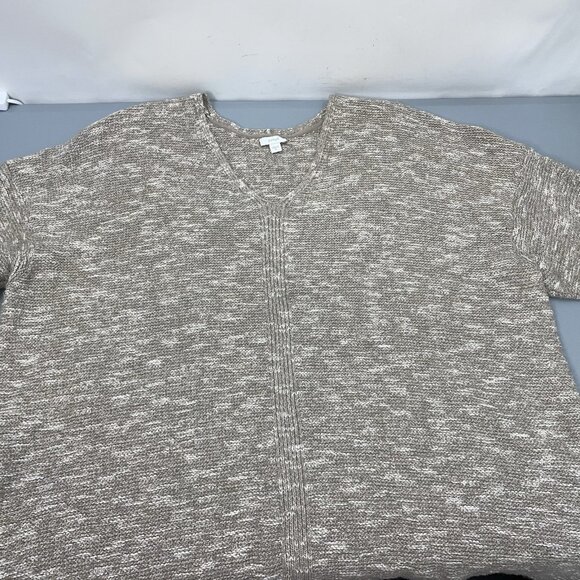 Pure J Jill Knit Tunic Sweater V Neck Stretch Beige Tan Womens 3X - Picture 3 of 9